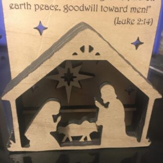Wooden Nativity Scene